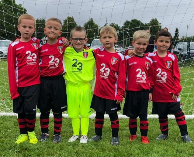 remyyouth's tweet image. A wonderful morning of football saw 2 of our new U7s playing a friendly &amp;amp; using their new kits for the 1st time. Not a clue what the score was &amp;amp; frankly not bothered. Lots of goals, lots of smiles &amp;amp; lots of fun. Thanks to @JC23Foundation &amp;amp; CW Glass. For their help with the kits.