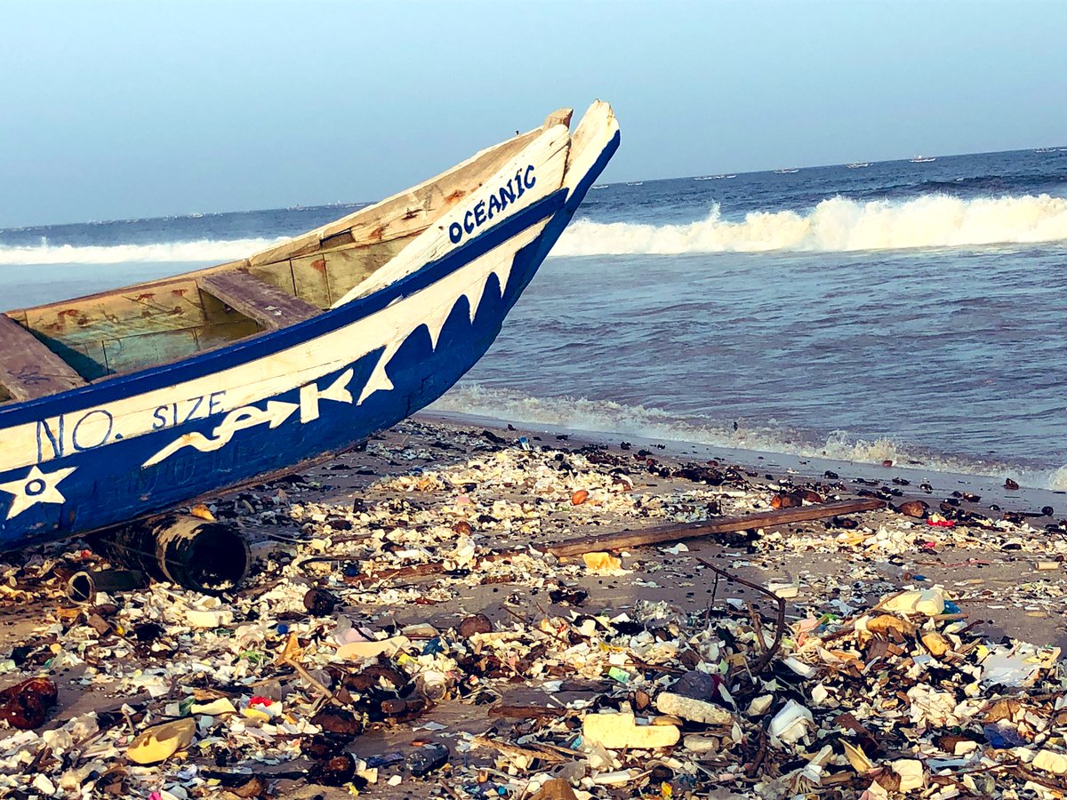When the PET bottles are removed from our beaches there is still planty of waste left. Styrofoam from food packaging stands out. Think of that next time you grab food to go for your lunch. Say no to none renewable #singleusepackaging  #CleanAccra #CleanUp #CleanGhana