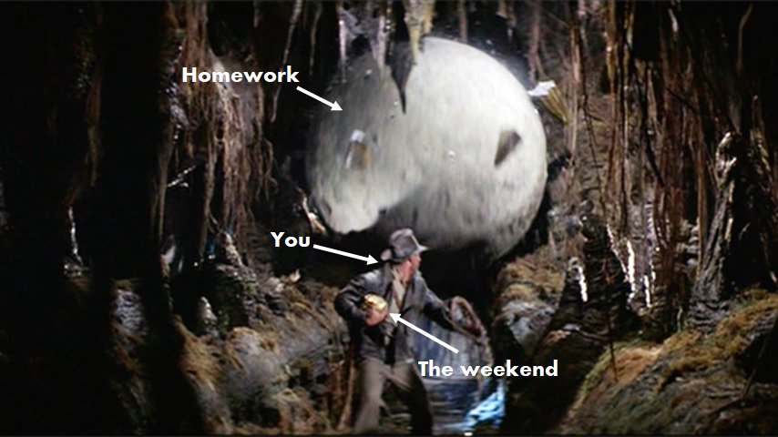 TheLifeDyslexic's tweet photo. Get your #homework done as soon as you can over the #weekend because if you don't it will chase you down like a giant rolling boulder.
#Dylexic #DyslexicProblems
#homeworkhelp #dyslexia 
#HomeworkTips https://t.co/rmvcrbSmwo