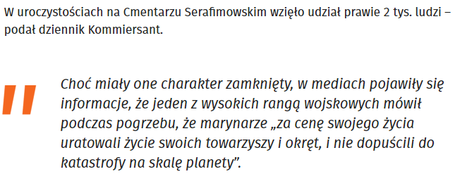 TadKapla's tweet photo. Jak się człowiek rozklei, to nawet prawdę powie. Rosyjski admirał na pogrzebie marynarzy z Łoszarika, w Petersburgu. Nie wiemy tylko, czy chodziło o atomowy reaktor, atomową minę albo torpedę.
#Łoszarik #AS31 #atomowawojna #bezPutina https://t.co/5hqhHHCvOY