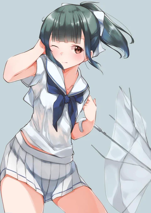 白セーラーな夕張さん描いたよ!

#艦これ #夕張 