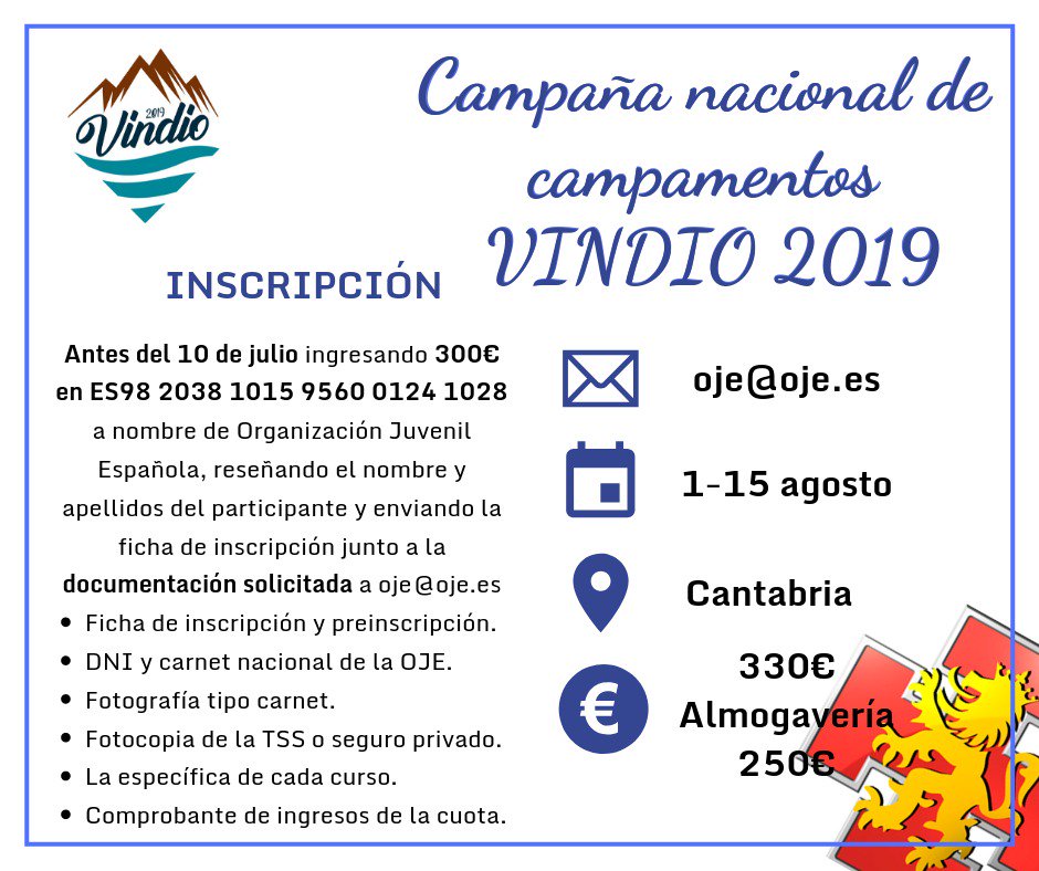 Quedan 3 días, no te quedes sin ir.
#Campamento #OJE #ValeQuienSirve