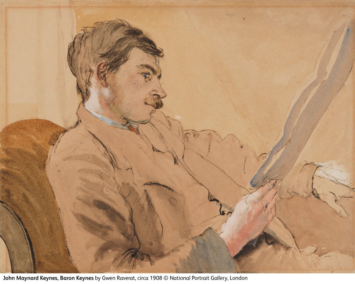 'The difficulty lies not so much in developing new ideas as in escaping from old ones.'

Today’s #portraitoftheday is economist #JohnMaynardKeynes. His love affair with #DuncanGrant and friendship with #LyttonStrachey placed him at the heart of the #BloomsburyGroup. #Pride #LGBT+