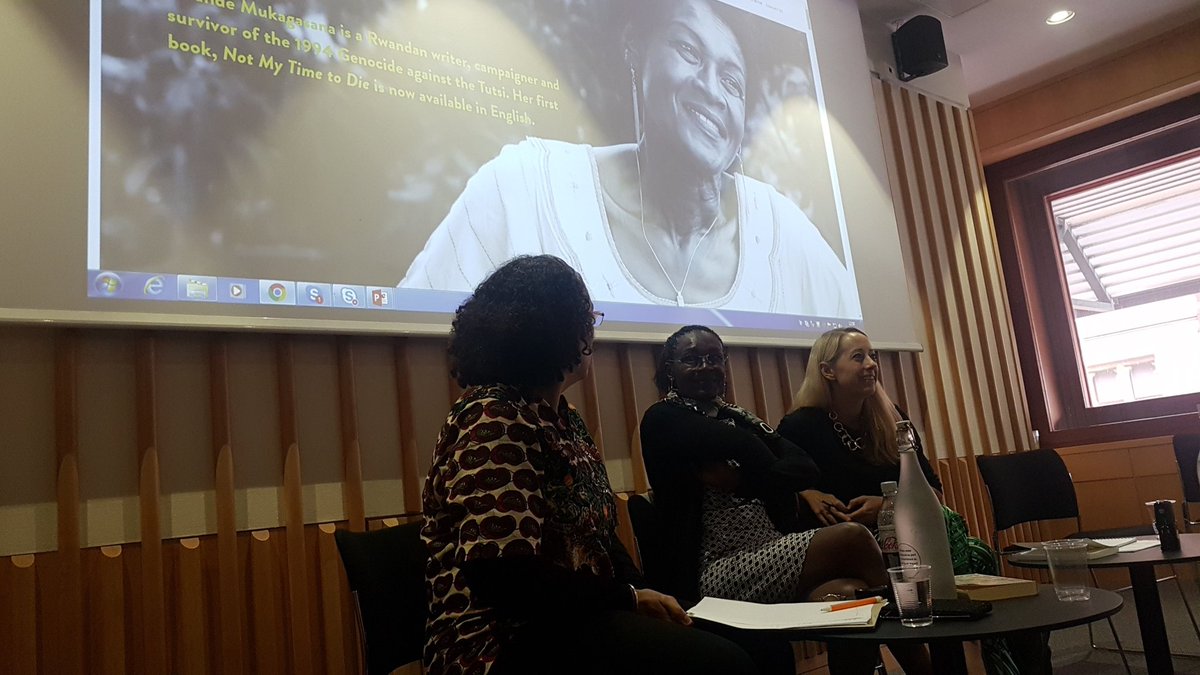 akkamara4's tweet photo. Are we equipped to avoid another #genocide like #Rawanda's? Question to Yolande Mukagasan, author of #NotMyTimeToDie @ #AfricaWrites2019 https://t.co/TWcqxuGu8x