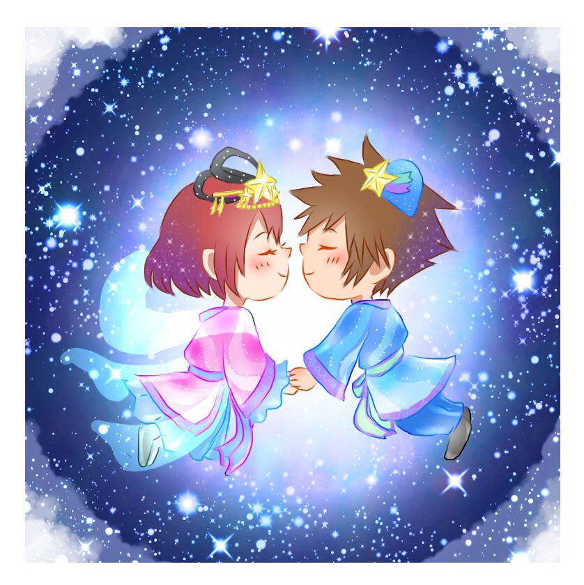 mihau_my's tweet image. #リプきたキャラを持てる限りの力を使って可愛い絵柄とかっこいい絵柄で描きわける 
七夕グリミキミニのコスのソラカイちゃん！
かっこいい絵柄とは()って感じだけど、ソラカイはどうしてもイチャイチャさくなってしまったので…！！！！！😂💗