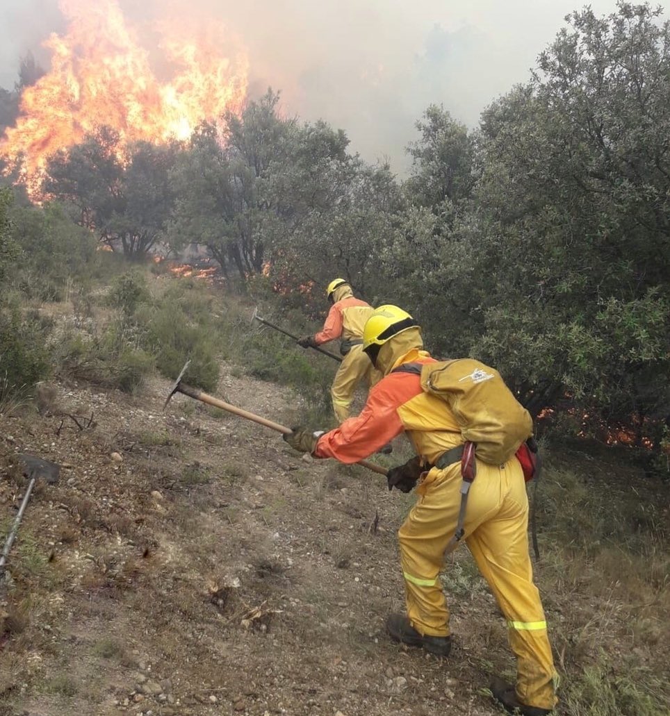 FscAragon's tweet photo. #IncendioForestal en #Alcampell Huesca animo a todos los operativos desplazados de Catalunya y Aragón #IFAlcampell https://t.co/duPCeWeFRs