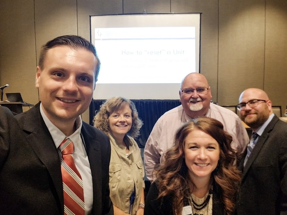 VirginiaCEC's tweet photo. We had a lot of fun presenting with the @indianacec on how both of our states worked to reset our CEC units!!!  We look forward to working with you all in the future! #cec @CECMembership https://t.co/bxE2pawvOI