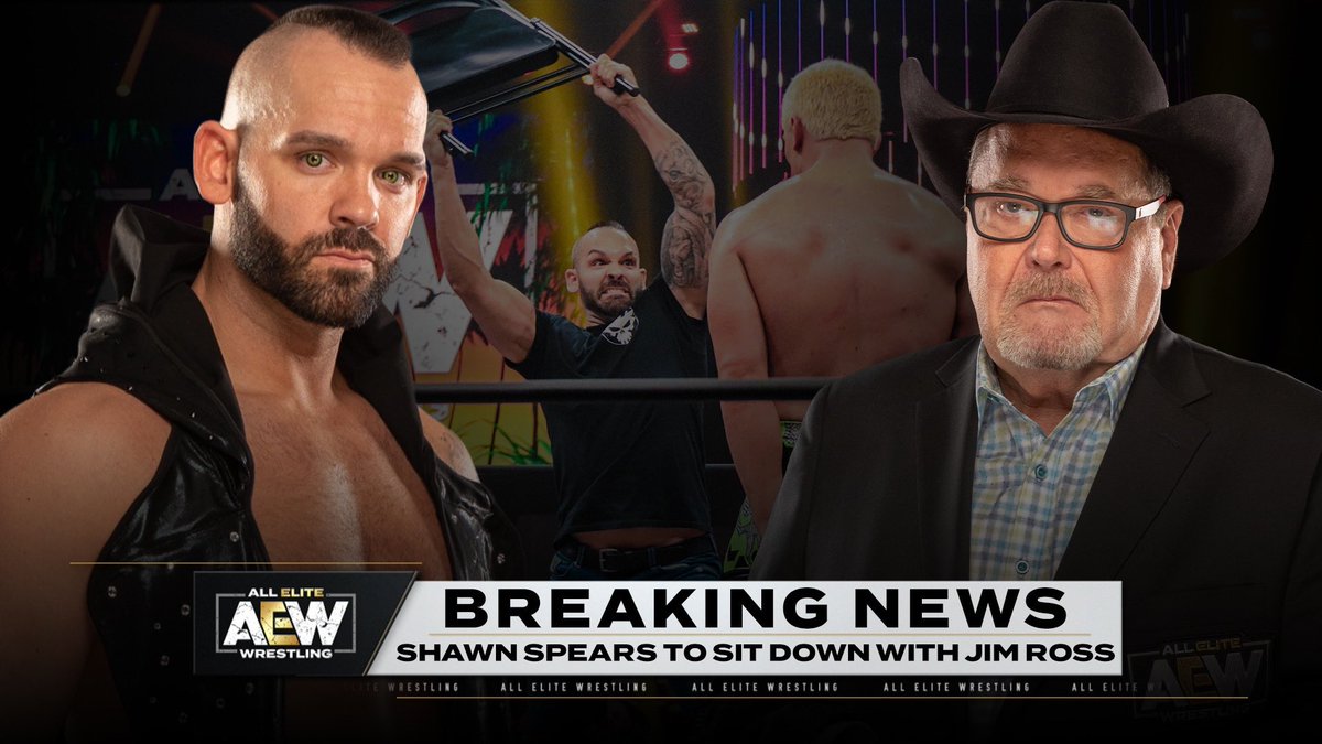 #BreakingNews Jim Ross has agreed to sit down with Shawn Spears, so he can explain his actions at #FyterFest on the first episode of The Road to #AllOut