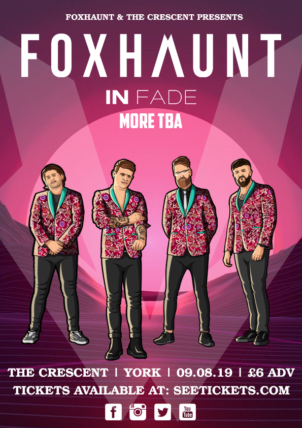 foxhauntband's tweet photo. // HOMETOWN SHOW 09.08.19 \\

YORK! We are coming back to perform our biggest hometown show to date at @TheCrescentYork for a very special single release. 

With support from inFade &amp; more TBA 🙌

Grab your tickets now https://t.co/EHYcdRz9Gq https://t.co/iLho33n59A