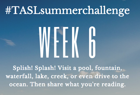 TASLTN's tweet photo. Without getting your book wet, get near some water this week. They say simply seeing water can induce a flood of neurochemicals that increase blood flow to the brain and heart, and as a result, promote overall wellness and relaxation. You deserve it! #TASLsummerchallenge https://t.co/j3phFBqmrE