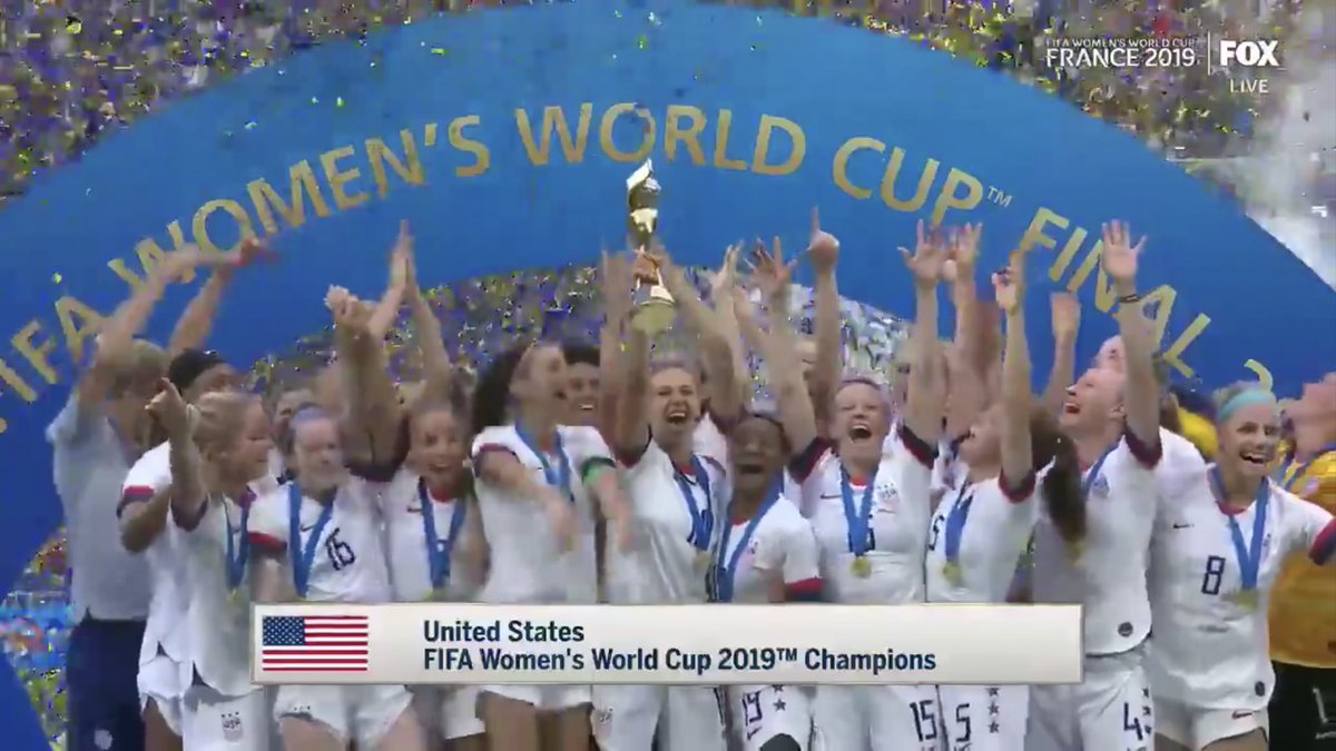 AliDahmash's tweet image. Picture of the year! Congratulations to the USA 🇺🇸 
#OneNationOneTeam #FIFAWFC2019 #FIFAWomensWorldCup19 #WUSNT