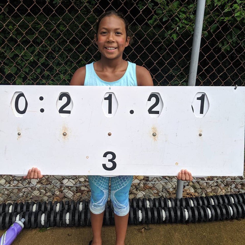 At Saturday’s meet, Shannon Stegmaier broke the 8&amp;U girl’s backstroke record with a time of 21.21!! The record was previously held by her friend and teammate Charlotte Bell.  Go Shannon! We are all so proud of you!! <a href="/swimNVSL/">Northern Virginia Swimming League</a> <a href="/swimninja/">Swim Ninja</a>