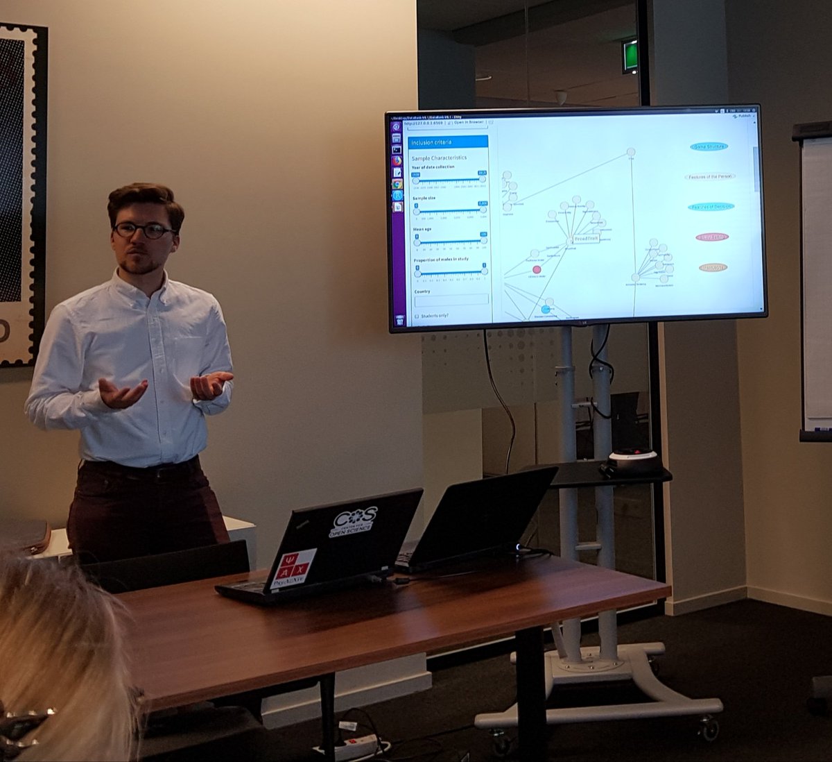 florianwanders's tweet photo. How can knowledge be represented in machine readable ways?  @g_spadaro90 and @simoncolumbus present their work an an ontology for human cooperation at #SIPS2019 https://t.co/uU0o8CNLoZ