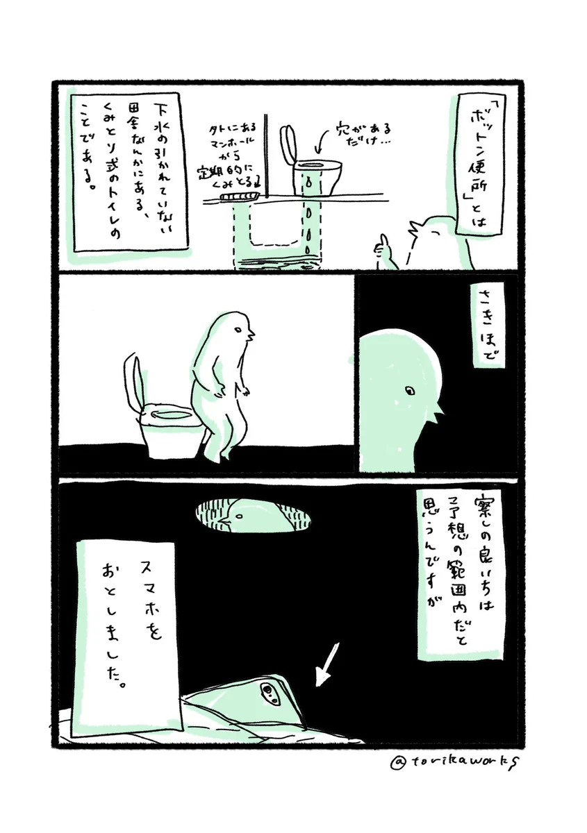 ボットン便所にiPhoneを落としたら…想像するだけで恐怖ww
