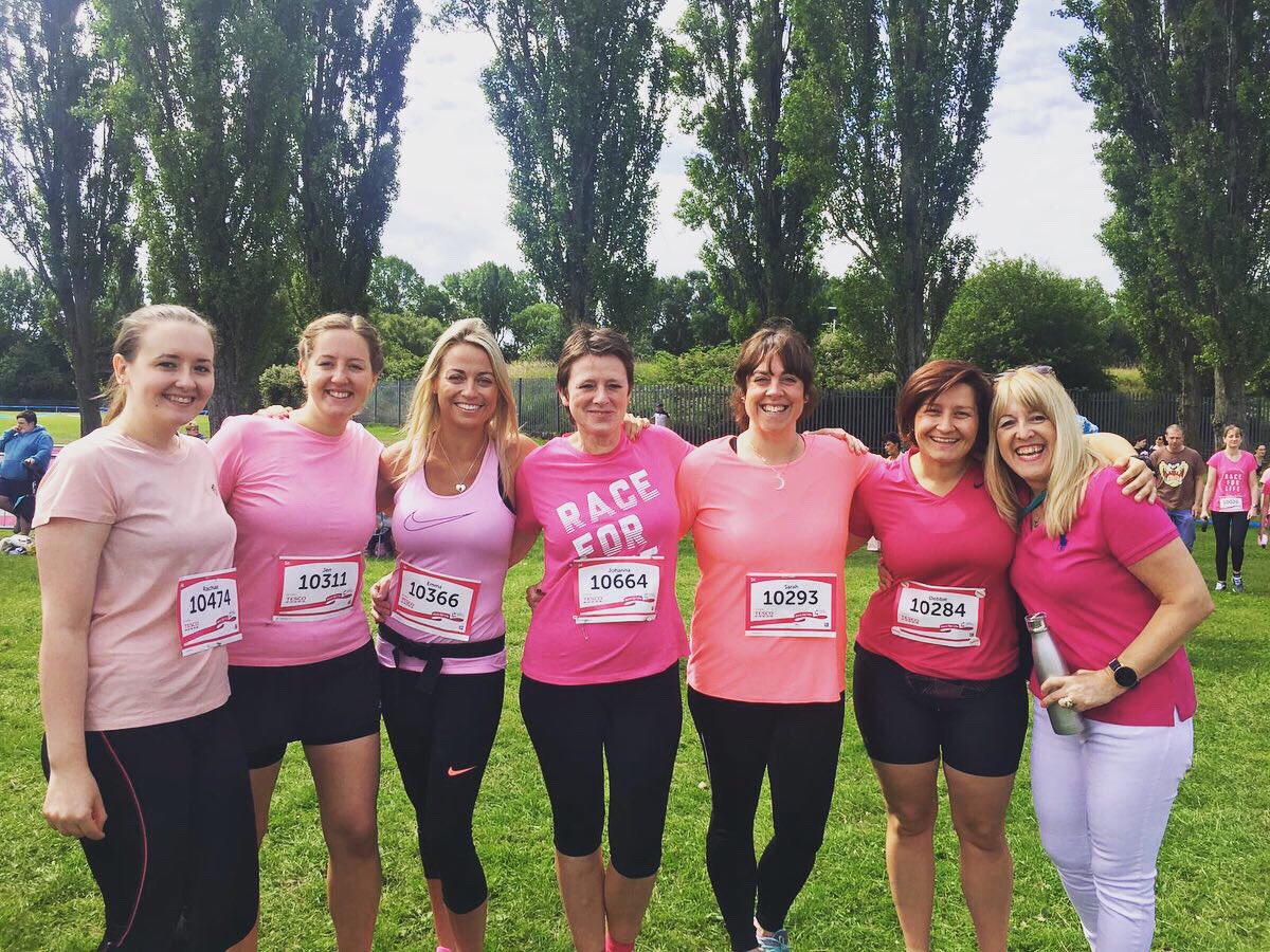 Racing for every life affected by cancer. This is our team: Team Hunsley and we have run in honour of two very brave and special ladies in our dept who just keep on fighting. An amazing morning and for such an amazing cause 💞🏃🏼‍♀️💪🏼 #raceforlife #beatingcancertogether