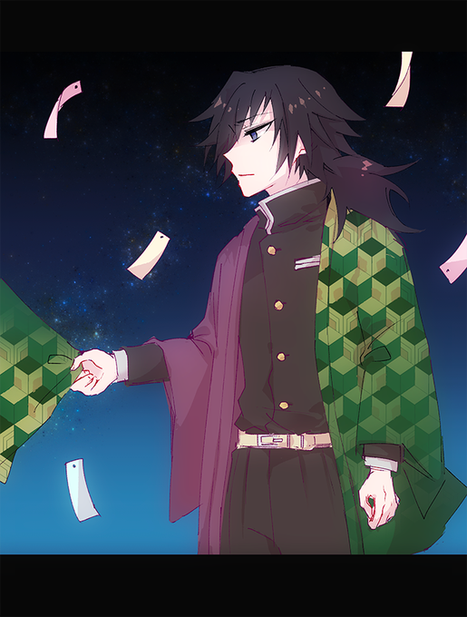 アサキさんがTwitterに投稿した冨岡義勇(鬼滅の刃)のイラスト。