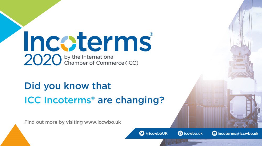 Revised every 10 years,  the UK launch event for ICC Incoterms®2020 is 15th October 2019 London. Find out more by visiting the ICC Incoterms®2020 webpages iccwbo.uk and book your training now at strongandherd.co.uk/category/incot…
#globaltrade #ICCincoterms2020 #ICCincoterms