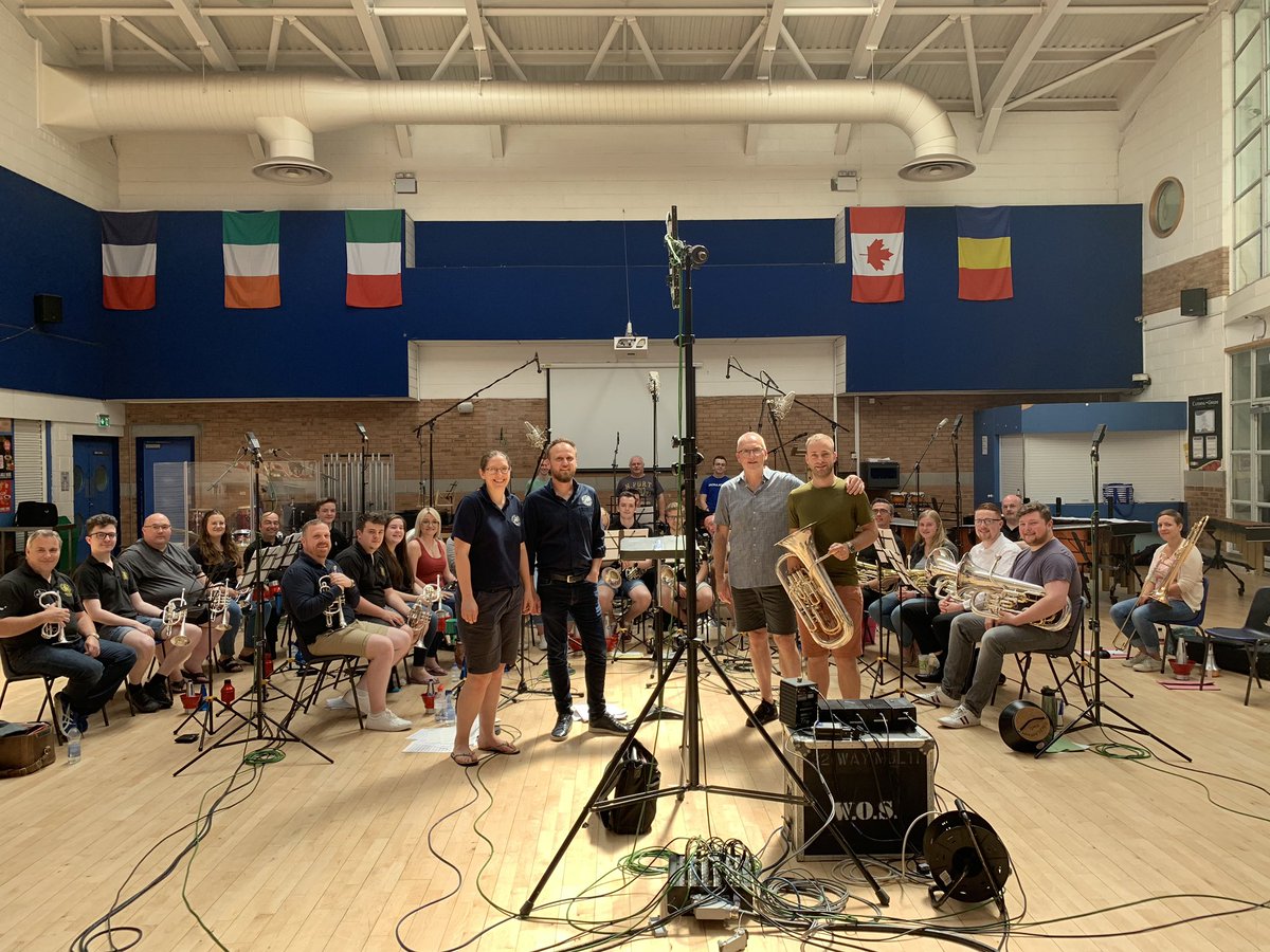 It’s a wrap!  New solo CD done in a weekend! Big thanks to <a href="/TredegarBand/">TredegarBand</a> for the awesome playing! Real pleasure to work with you. Thanks <a href="/IanPorthouse/">Ian Porthouse</a> , new the music would be safe in your hands🙏🏻 thanks also to @GenevaTrumpet for the support and <a href="/WorldOfBrass/">World of Brass</a> for all the work!