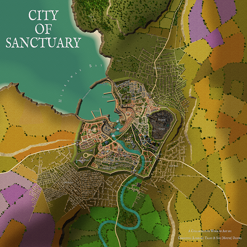 LoreleiCartog's tweet photo. My latest project completed.  City of Sanctuary for the @rpgmaps ProFantasy Community Atlas continent of Malajuri https://t.co/JdBfYpq7Ah #DnD #RpgMaps #TableTopGames #DnDMaps #FantasyMaps https://t.co/9KPRwhxsAF