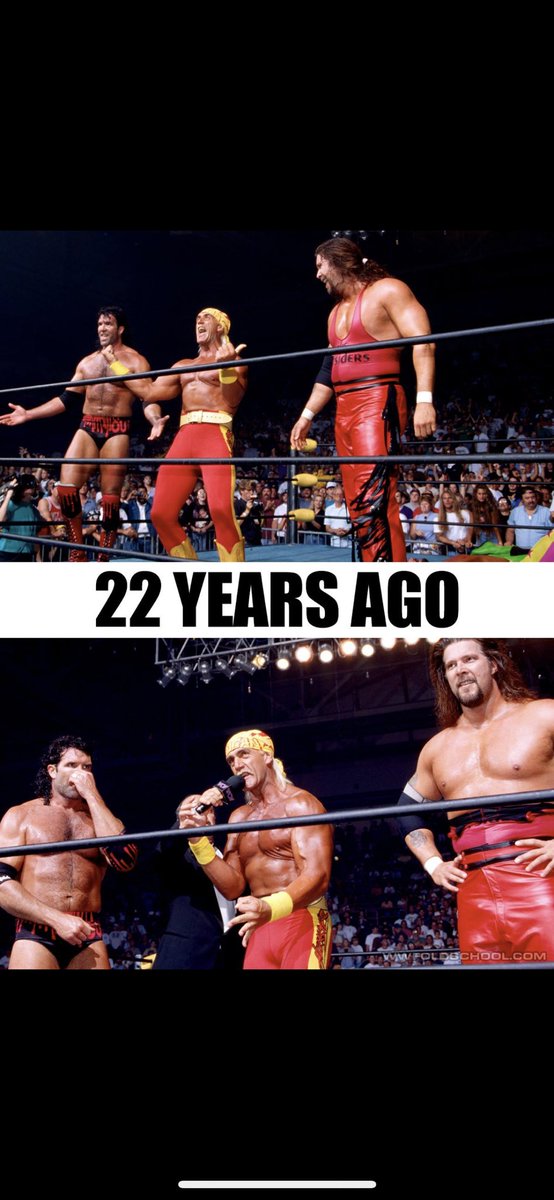 BarryRuff's tweet photo. The greatest day in sports history when @SCOTTHALLNWO @HulkHogan @RealKevinNash made my adolescence awesome! Thank you brothers for the ride. nWo #4life #surveytime #toosweeet #whatugonnado https://t.co/u5ATXDKqgo