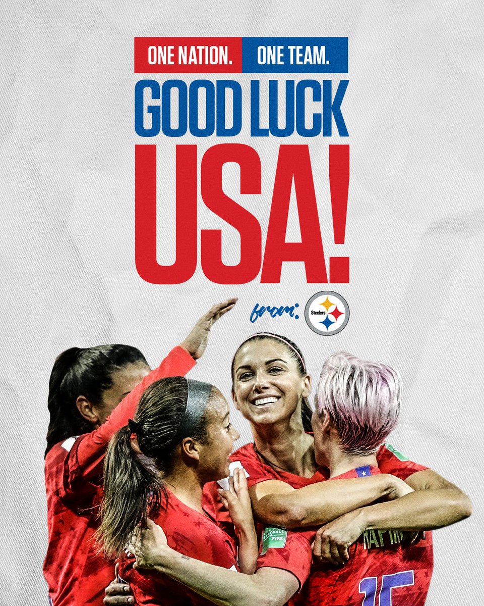 steelers's tweet photo. #HereWeGo, @USWNT‼️

#OneNationOneTeam https://t.co/5B83G2axQR