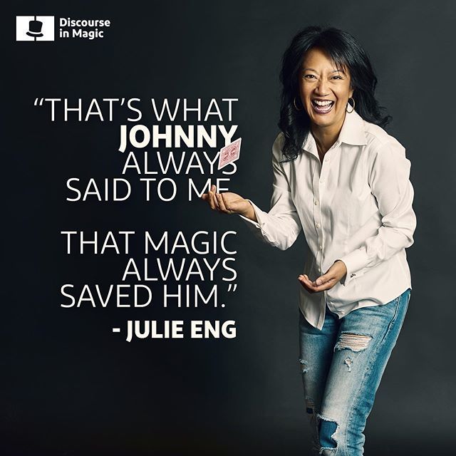 discoursenmagic's tweet photo. In the recent episode I got to hear all about some of the time that @magicienne spent with the late great Johnny Thompson helping photograph and help produce his book. Link in bio to listen to the episode!! .
.
.
.
.
.
.
#magician #magiciene #julieeng #m… https://t.co/45ndxuim6d https://t.co/RNDu1RknsE