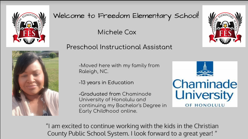 Freedom42240's tweet photo. Welcome Ms. Cox to Mrs. Mary's Preschool classroom! https://t.co/NBzfDl3xqY