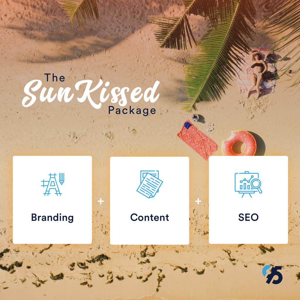 To help you celebrate this #summer, we are granting you a #DigitalGlowUp opportunity; in other words, we are offering several tailored packages that are bound to fit your needs.

First up is the #SunKissed package. Make sure to contact us for more details!
  
#Code95 #SummerDeals