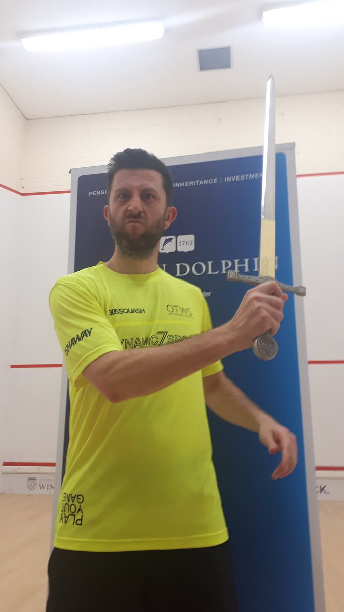 Winchester Squash (@winchsquash) on Twitter photo Our 2019 Excalibur Cup winner <a href="/DarylSelby/">Daryl Selby</a> celebrating his victory with his battle face #Warrior Our 2019 Excalibur Cup winner <a href="/DarylSelby/">Daryl Selby</a> celebrating his victory with his battle face #Warrior