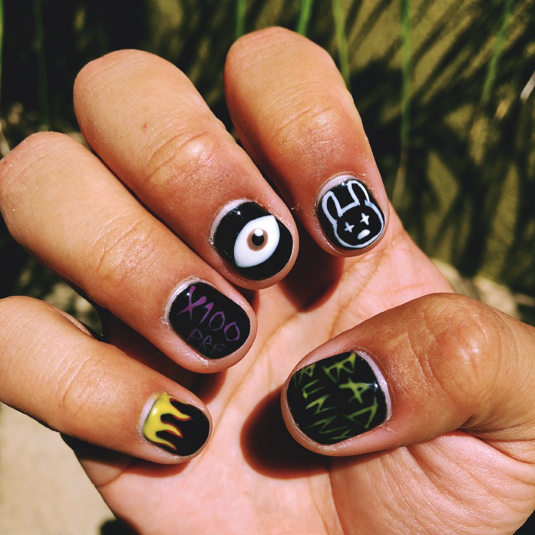 FreakinSergio's tweet image. Bad bunny inspired me to elevate my overall drip.. lol nails by RaeAlcantar on INSTA! 🔥 #MANiUP #coloristheanswer #contest  @opi  @influenster youtube.com/watch?v=D2QxVf…