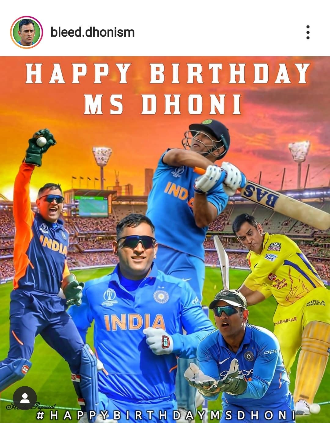 Happy birthday Mahendra singh dhoni 