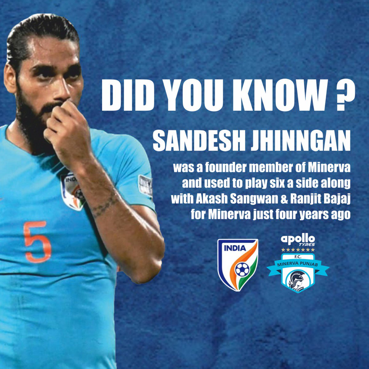 minervapunjabfc's tweet photo. DID YOU KNOW ๐ค ?
#MatchdayTrivia
#BackTheBlue
#StrongerTogether
#IndianFootball https://t.co/YwN60smaCu