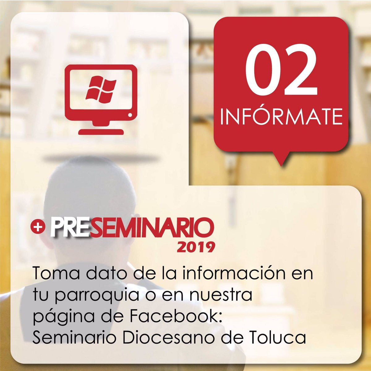 Semi_Toluca's tweet photo. #PRESEMINARIO2019 ✨ 
 “¿Qué debo hacer, Señor” Hch. 22,10  

#INSCRIPCIONES
17 de julio 📆 9:00 am https://t.co/krtxowzJUz