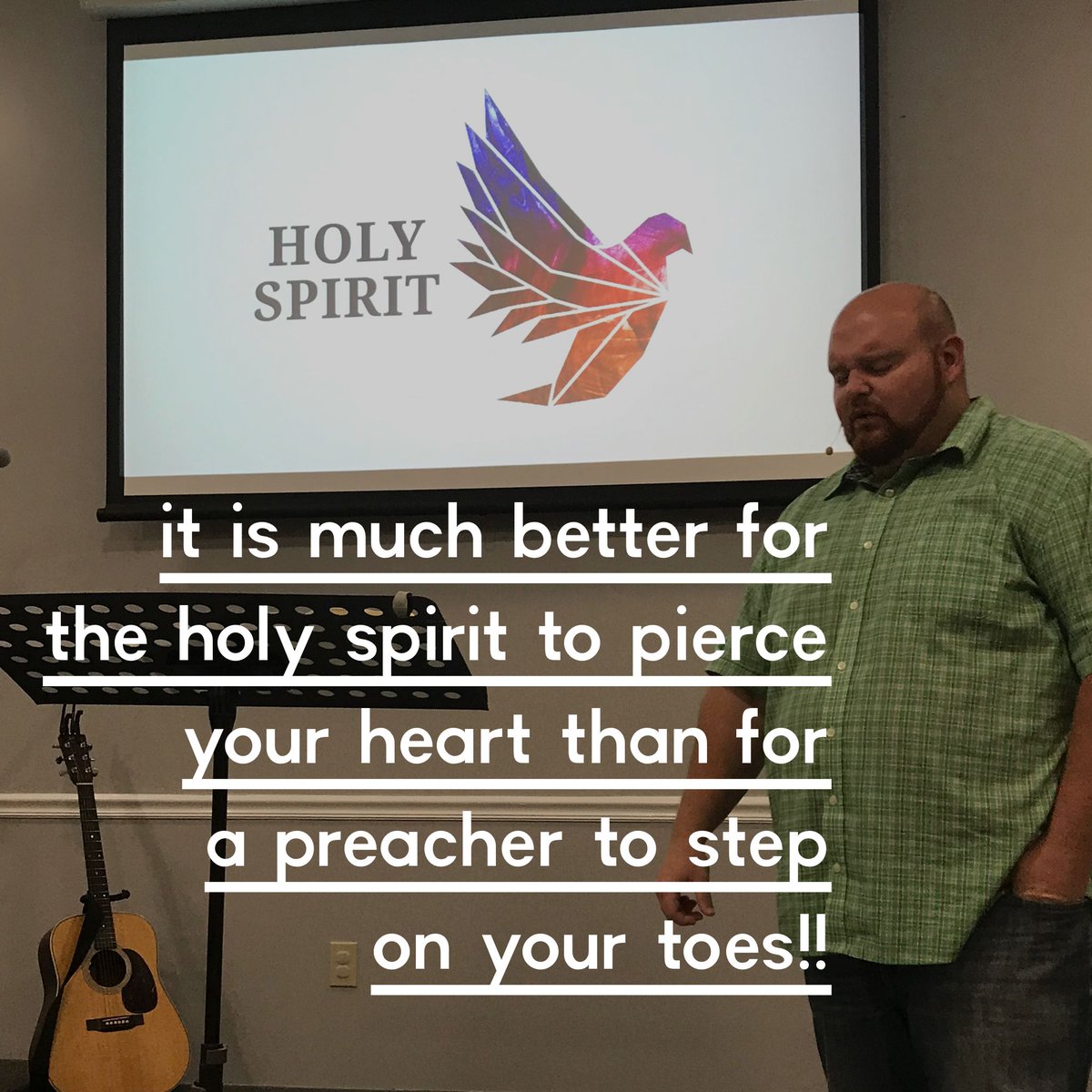 NewLifeHKY's tweet photo. It is much better for the Holy Spirit to pierce your heart than for a preacher to step on your toes!! #holyspirit #nlacc https://t.co/M66eE7z8nI