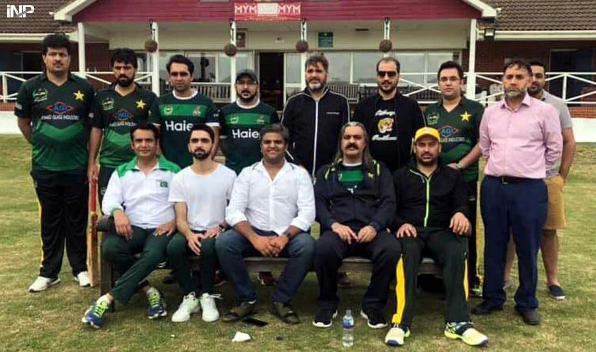 NAofPakistan's tweet photo. Group Photo of Pakistan Parliamentary Team participating in International Parliamentary Cricket World Cup
#IPCWC2019  @ZainHQ @AliAminKhanPTI #London https://t.co/zZFArrDkuC