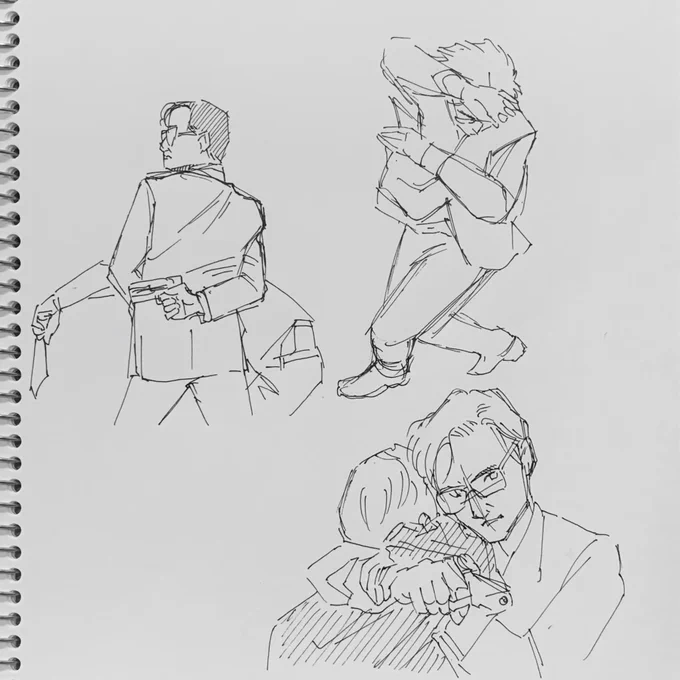 キングスマン見て落書き。
コリン・ファースのスーツ姿が
かっこよすぎる。
(ラフすぎてかっこよさ表現できてない) 