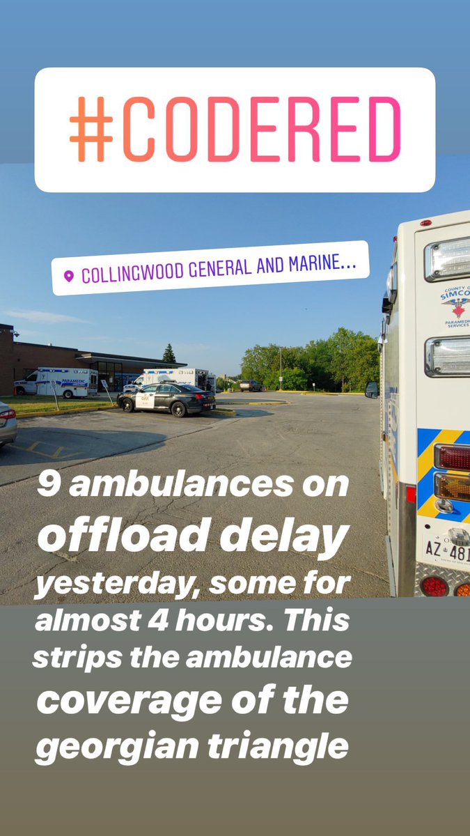 Opseulocal303's tweet photo. Offloads like this put terrible strain on ambulance resources. While the hospitals are busy, we too had an influx of serious (code 4) calls in our region. #ambulance #paramedics #offload #offloaddelay #georgiantriangle https://t.co/nv42lyh5RD
