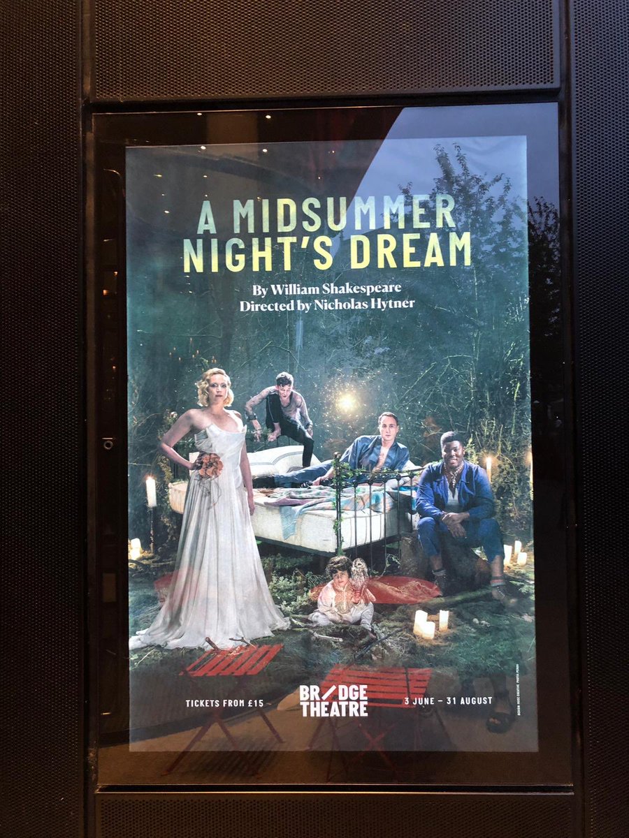 Amazing feel good theatre, fantastic production & excellent cast, who knew Shakespeare could be so much fun? @_bridgetheatre #amidsummernightsdream #shakespeare #nicholashytner #bunnychristie #gwendolinechristie #oliverchris #hammedanimashaun #davidmoorst #bridgetheatre