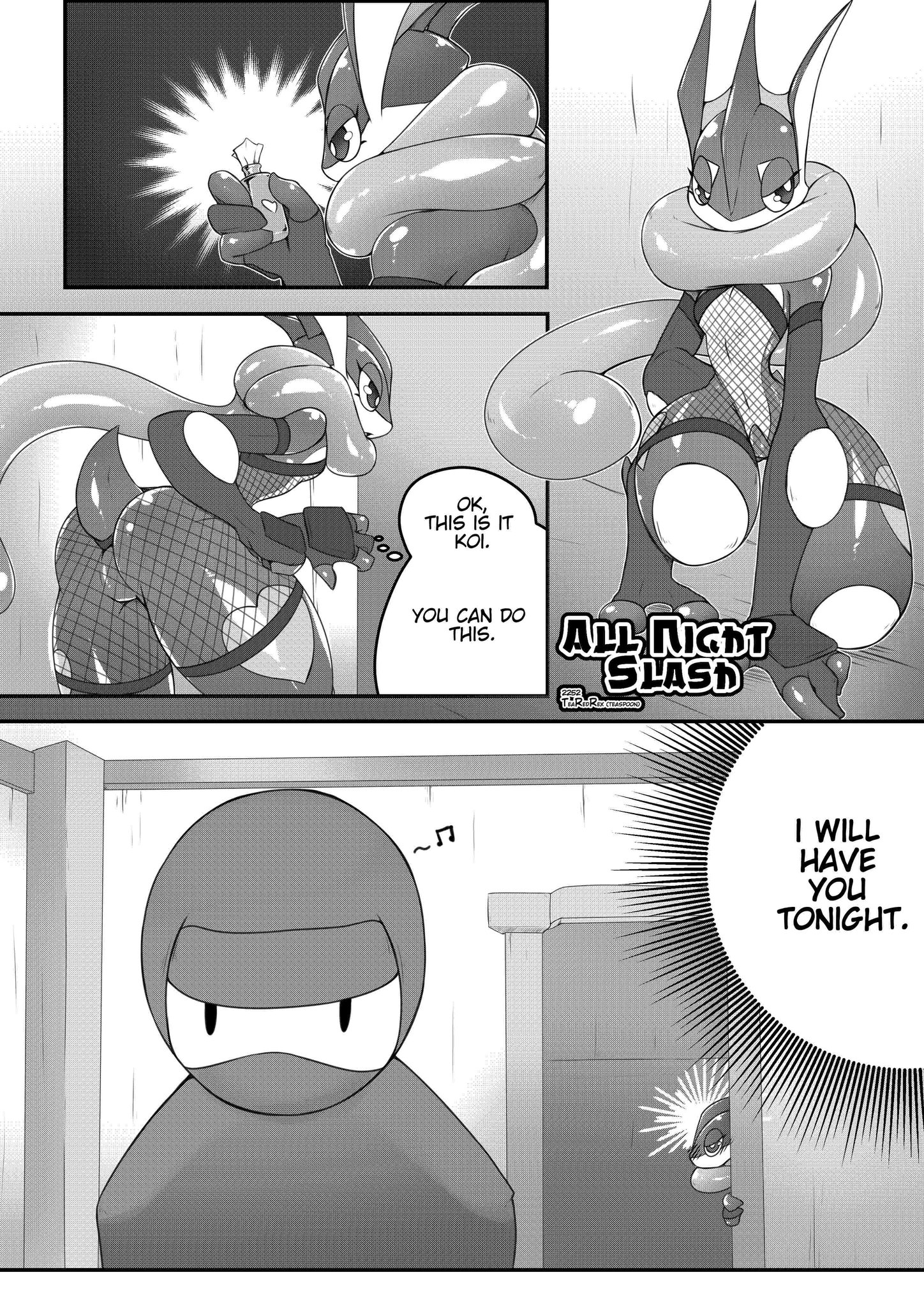 TeaOfSpoon Commission slot 77 ! on X: Well All Night Slash Page 1 is  done. :y greninja AllNightSlash koi comic digitalart  t.coc6u2YOQuFB  X