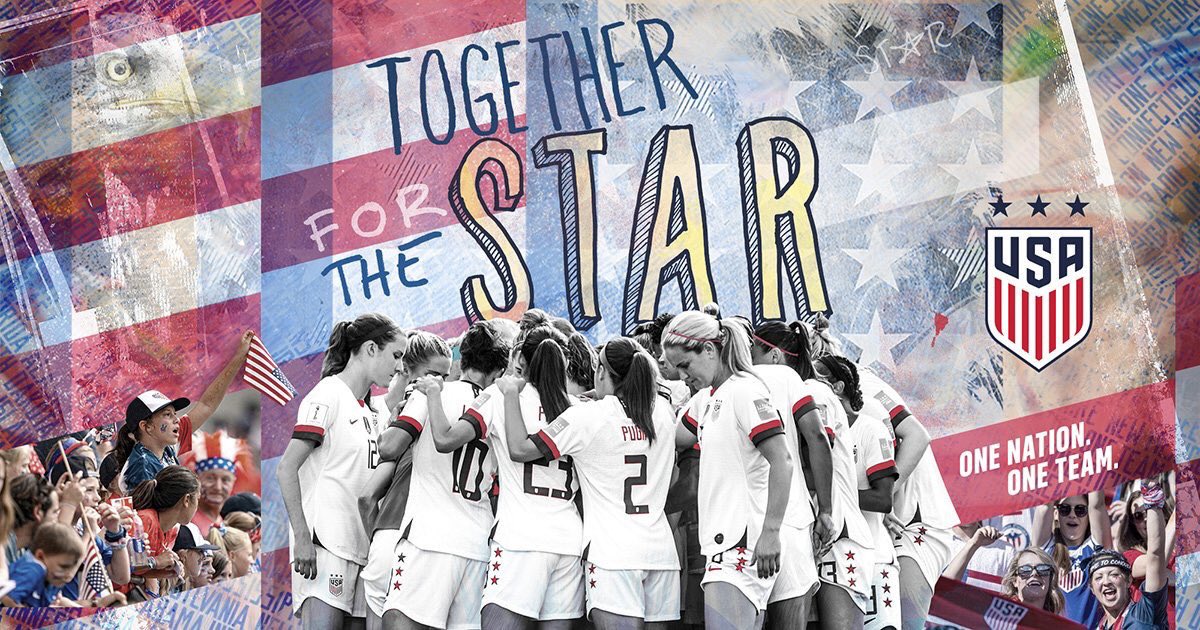 #OneTeamOneDream #LetsGoUSA #WomensWorldCup2019 ⚽️🇺🇸