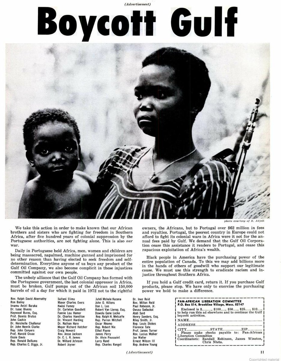 Black American magazine showing solidarity with African decolonial struggles. The international implications that has