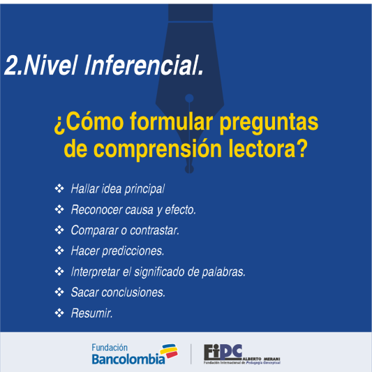 LasletrasvanCol's tweet photo. #TipsDeLasLetras ¿Cómo formular preguntas de comprensión lectora?. Tip número 2: Nivel Inferencial. Menciona ha alguien a quien le sea útil este tip 👇 https://t.co/A53xNsDJEM