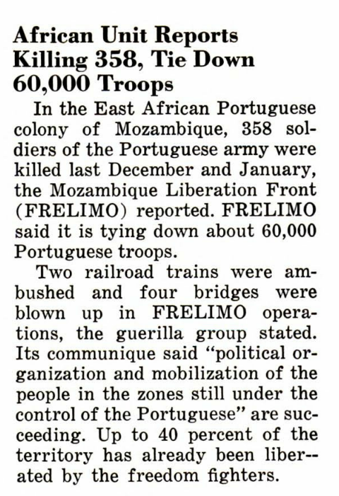 US trained Portuguese soldiers getting their ass beat by African freedom fighters 