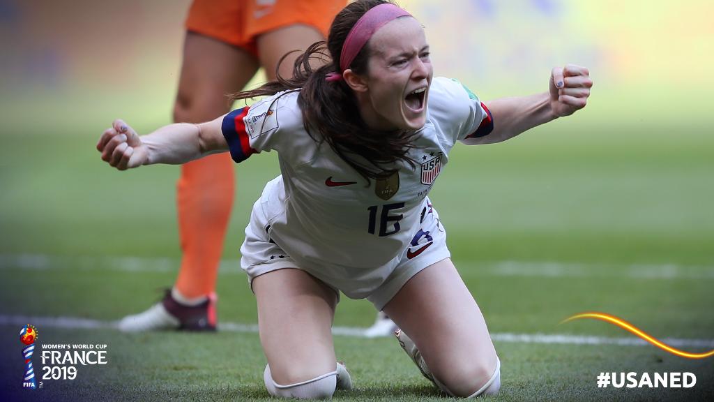 FIFAWWC's tweet photo. A HUGE moment for @roselavelle and the @USWNT! 

#LaGrandeFinale | #USANED🇺🇸🇳🇱 https://t.co/oLaTt7iwvg