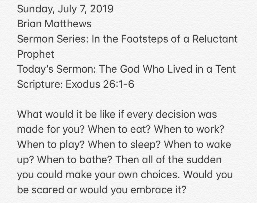 FUMCADA's tweet image. Notes from @revbmat this morning! Have a great week!