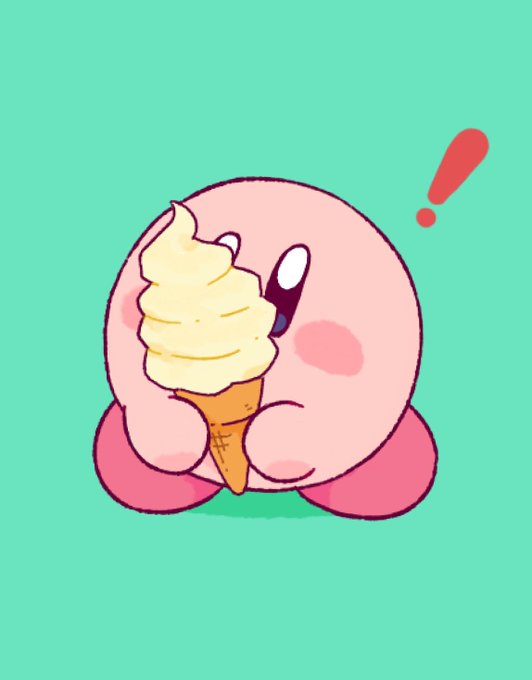 ソフトクリームとカービィちゃん?✨ 
