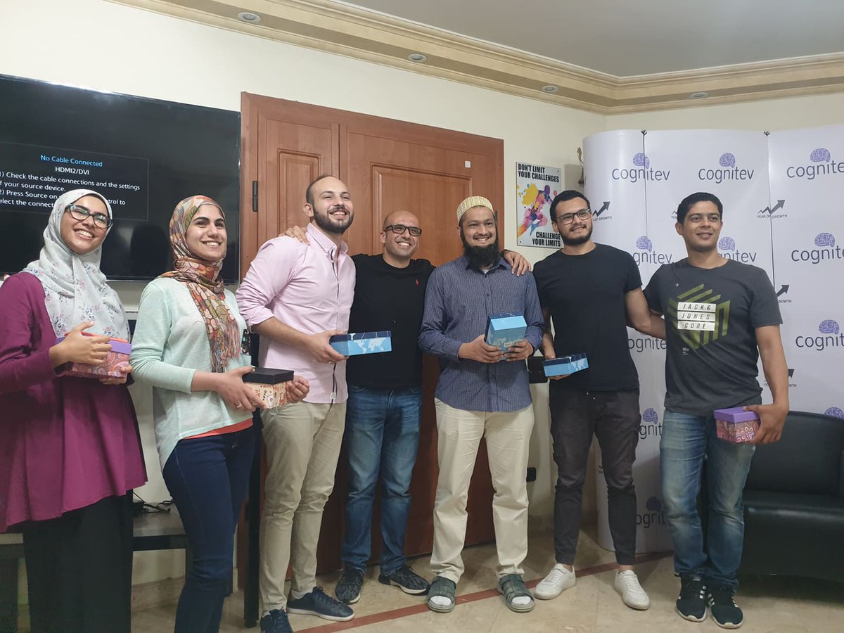 Cognitev's tweet photo. Today we finished our second internal hackathon 🤖
This year was very unique, we discussed several great cool ideas from our team to solve real pain for marketers in different fields, our winner was #BillBox 📦 team who worked on a very cool solution for offline marketers. https://t.co/vLe8e1tNQM