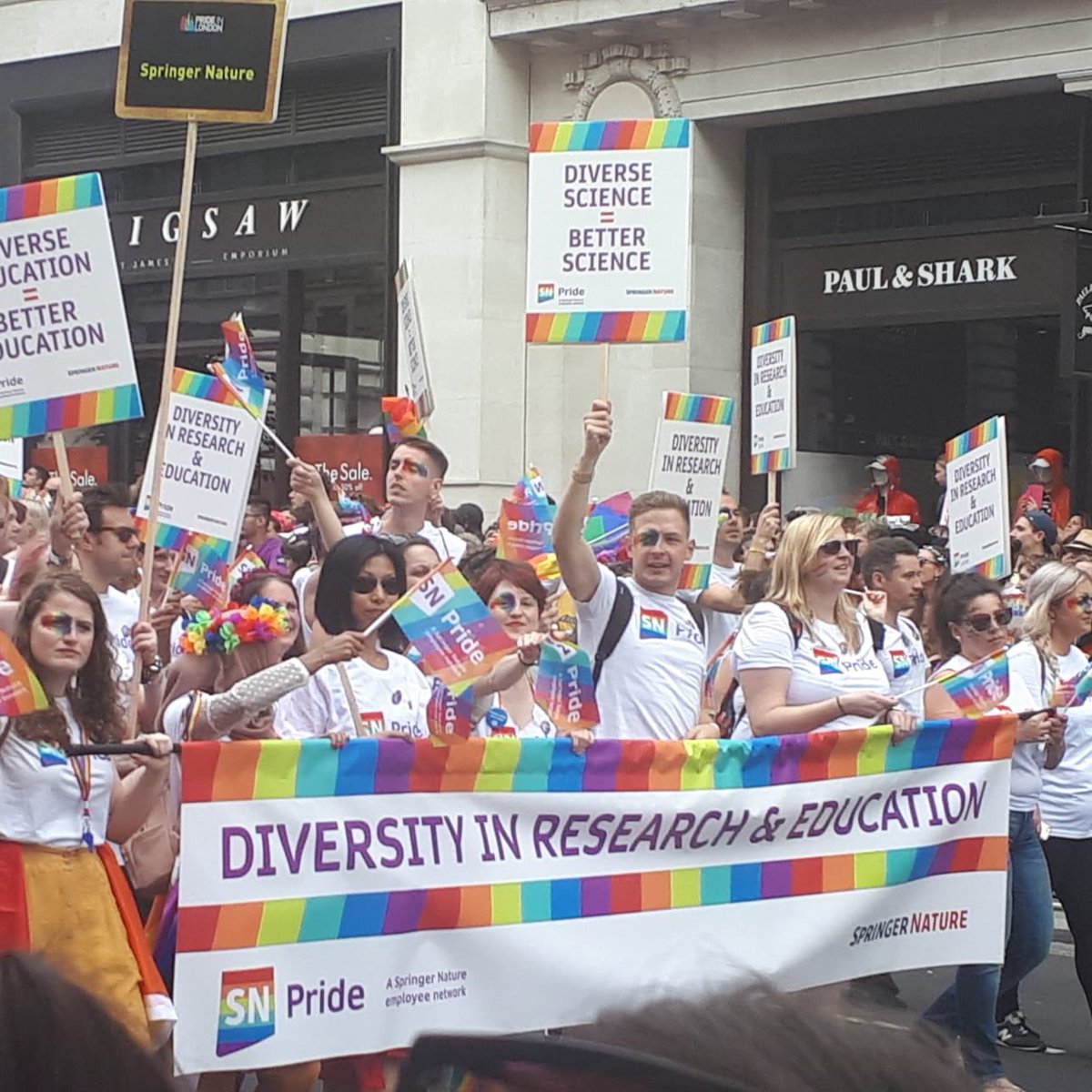 SleuthMagazine's tweet photo. Love is love. Here at Roehampton University, we proudly stand with and support the LGBTQ+ community. 🏳️‍🌈

📸: @billingsaddress 

#LondonPride #PrideJubilee #PrideinLondon2019 #sleuthmagazine https://t.co/yi1Od0UYpy