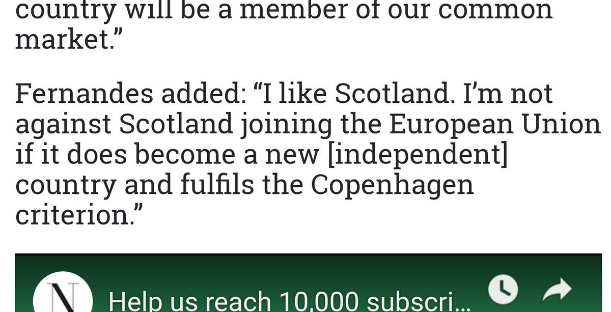 Even this most optimistic of pro-indy sycophantic, nationalist propaganda mouthpieces ; the most openly biased newspaper in the UK, is forced in its quotes to include 2 caveats : 'ticks all the boxes" and "meets the Copenhagen Criteria"