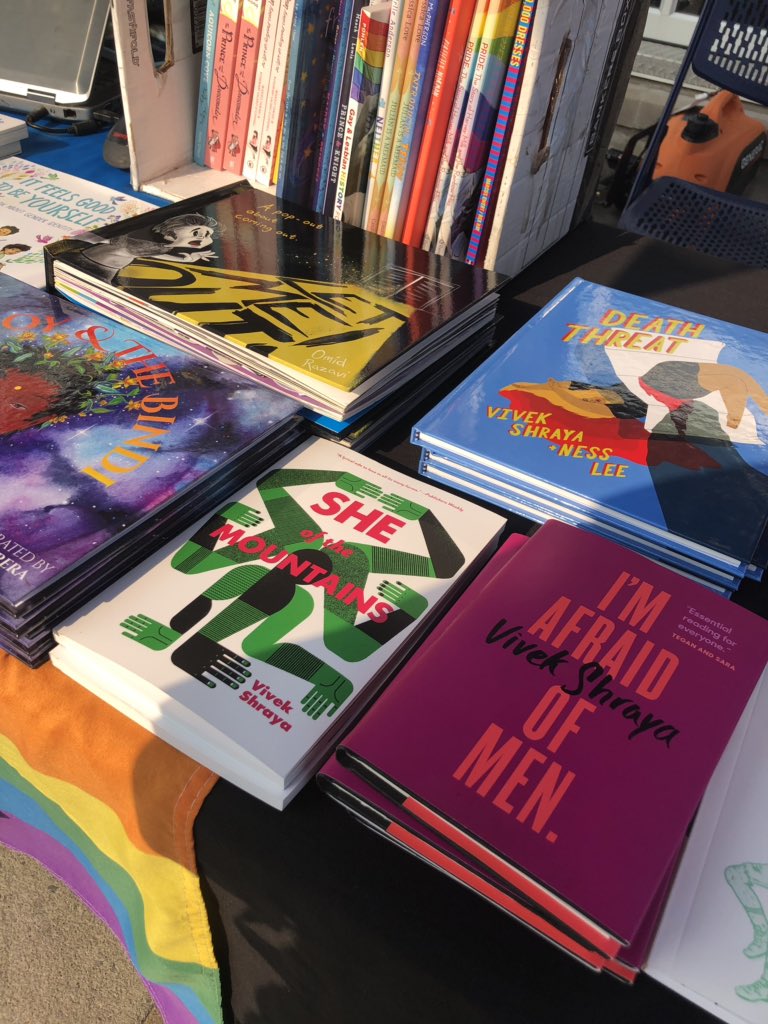 TheFOLD_'s tweet photo. Brampton! It’s been a beautiful day here at #PrideInTheSquare—and festivities are on until 9pm! Come downtown and join the fun. Stop by our table with @AnotherStoryTO and pick up a fabulous read...and fabulous t-shirt to match! https://t.co/AOhuDow6Nx